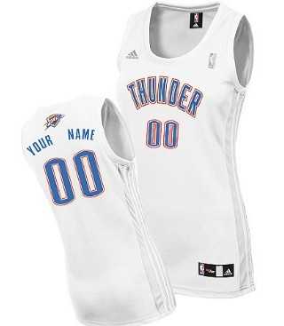 Womens Customized Oklahoma City Thunder White Jersey->customized nba jersey->Custom Jersey